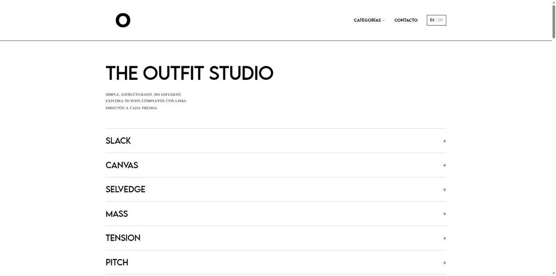 Web de The Outfit Studio, moda masculina